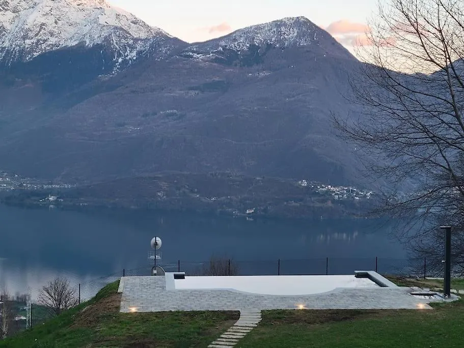 Casa A Punta Casetta Nel Bosco, Meravigliosa Vista Lago Stazzona Chalet